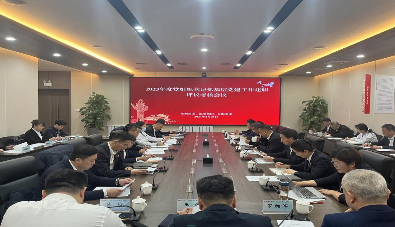 365英国上市集团 温泉集团 公服集团召开“2023年度党组织书记抓基层党建工作述职评议考核”会议